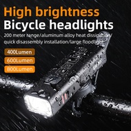 ไฟจักรยานเปลือกอลูมิเนียมที่มีความทนทานติด LED กันน้ำชาร์จได้ประเภท-C ไฟฉายคุณภาพสูงจักรยานยกไฟหน้าอุปกรณ์เสริมจักรยาน