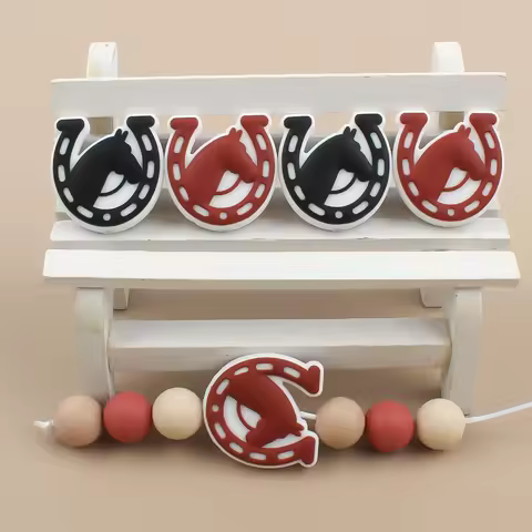 5/10Pcs Silicone Beads Horseshoe Making Jewellery Bracelets Necklaces Pendants Pen Homemade Popular