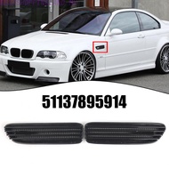 Glossy Black Side Grill Fender Vent Grille for BMW E46 For M3 2001-2006