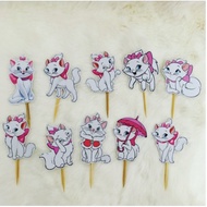 Marie Cat Birthday Cupcake Topper Birthday Cupcake Decoration/