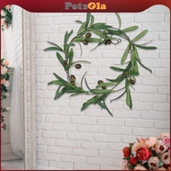 PETSOLA 70.87'' Artificial Olive Leaf Garland Greenery Garland with Fake Fruits Prop