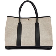Hermès Black Negonda and Ecru Toile Garden Party 36 PM Palladium Hardware, 2015