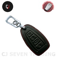 Proton X50 X90 S70 Keyless Car Key Remote Leather Protection Key Cover Casing with Metal Keychain