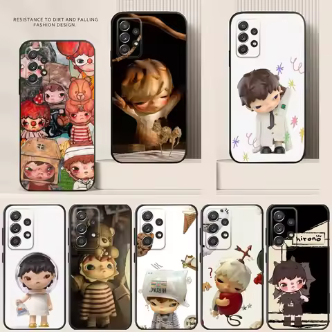 H-Hirono Phone Case For Samsung S24,S21,S22,S23,S30,Ultra,S20,Plus,Note,10,9,5G Black soft silicone 