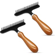 HINGTAI Portable Carpet Rake, Matted & Shag Rug Rake, 6.0 x 4.3 inches, Black
