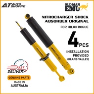 ( INSTALLATION PROVIDED ) OLD MAN EMU Nitrocharger Shock Absorber Toyota Hilux Rogue Set of 4 Suspension Shocks 4x4 4WD