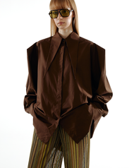 The SRT X16 (TST287) Structured Oversized Shirt (New Color) เสื้อเชิ้ตแขนยาวโอเวอร์ไซส์ คอปกแหลม สีน