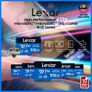 Lexar Micro SD - High-Performance 633x 128GB - 256GB microSDXCTM UHS-I Cards BLUE Series