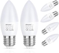 DiCUNO ProOE Eye-Protected E26 LED Bulb, High CRI 98, 5W E26 Candle Bulb, Daylight White 5000K, C37