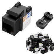 ZoeRax แจ็คหลัก Cat6 RJ45แจ็คหลักและขาตั้งเจาะลงหลักแจ็ค90องศา (ไม่สามารถใช้กับแผงกระจายสายไฟได้)