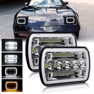 7x6" 5X7" Rectangle Off Road Car LED Headlights 6000K White with High Low Sealed Beams DRL Light Hea