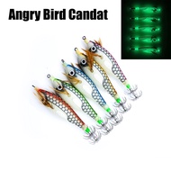 Anh A06 9.3g 10cm / 8.4g 9.3cm Luminous Squid Jig Candat Sotong Mabang Grow in Dark Fishing EGi Lure