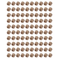 M3 x 3mm Female Thread Brass Knurled Threaded Insert Embedment Nuts 100PCS