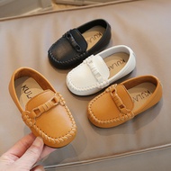 British Style Children's Leather Shoes Soft-Soled Slip-On Boys Peas Shoes 2025 Spring Baby Shoes Chi