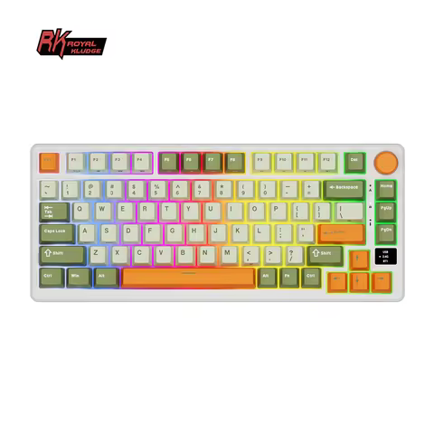 RK ROYAL KLUDGE M75 Gasket Mechanical Keyboard 2.4G Wireless/Bluetooth/USB 75% RGB Hot-Swappable Gam