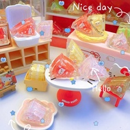 5pcs Miniature simulation KT crystal dumplings DIY cream glue handmade decorations key chain resin a