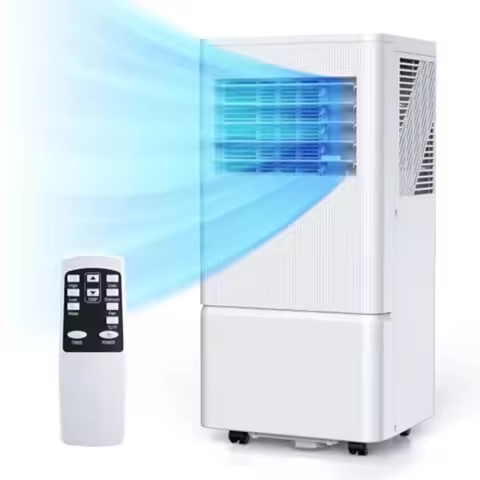 8000 BTU Portable Air Conditioner 3-in-1 for Rooms Up to 350 Sq.Ft with Sleep Mode 24H Timer Remote 