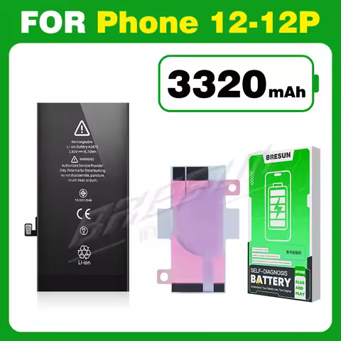 BRESUN High-Capacity Diagnostic Battery for iPhone 12–15 Series Brand New 0-Cycle No Pop-up Warnings
