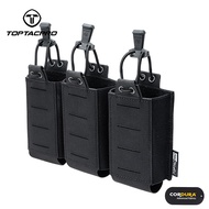 TOPTACPRO Tactic Pouch Triple 556 Mag Holder MOLLE Strap Quick Realease Lightweight Tactic Mag Holde