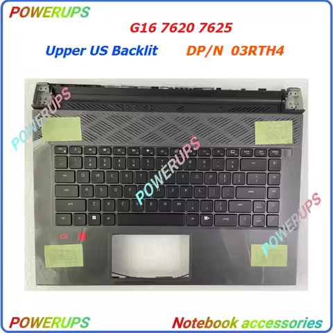 Laptop Upper/Palmrest Cover/Case/C Shell US Backlight Keyboard For DELL G16 7620 7625 03RTH4