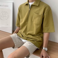 FNCXGE Men POLO Shirt Korean Summer Trend Loose Fashion Short Sleeve Casual Collar T Shirt Baju Kolar Lelaki Berkolar