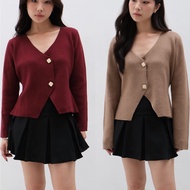 Faye V Neck Waisted Cardigan Woman Knitwear - Atwell Apparel