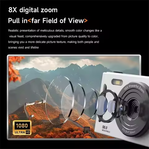 4K Digital Camera Dual Camera Flash 50 Million Pixel Retro 2.4 Inch Screen CCD Portable Card Entry-l