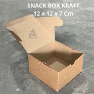 Kraft snack box 12x12x7 cm & 12x16x7 cm Chocolate snack box with connecting lid cake box/ 12x12x7 cm