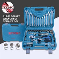 Teemo BEYOND 61pcs Combination Socket Wrench Set Automotive Repair Tools Box Ratchet Spanner Kit Wit