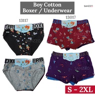 【3pcs/set】Boy Boxer Size S/M/L/XL/2XL Kid Underwear 13017/13117 男童纯棉内裤 Seluar Dalam Boxer Budak Lela