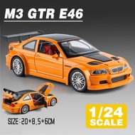 LEO 1:24 BMW M3 GTR E46 Diecast Model Car Alloy Cars Toys Collection Gift For Kids Boy Girl