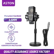 【Aston】Desktop USB Microphone Microphone Live Recording - Hitam