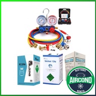 ‼️10% CASH BACK ‼️ FRESCO Manifold Gauge Set R134a Meter Gas 13.6kg Gas Aircond Kereta Peti Ais R134