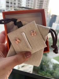 Hermes mini pop n earrings 耳環 櫻花粉玫瑰金