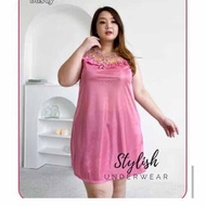 Daster Dres lingeri renda seksi oversize jumbo . Baju tidur wik wik ibadah malam