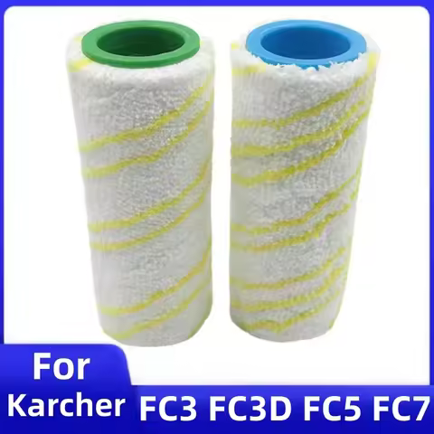 Washable Wet Dry Main Roller Brush Set Replacement For Karcher FC3 FC3D FC5 FC7 Hand Household Floor