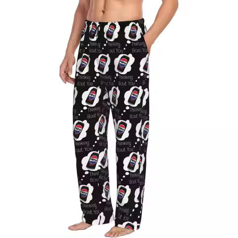 Custom Thinking Bout You Pepsi Max Men Pajama Pants Lounge Sleep Sleepwear Bottoms with Pockets