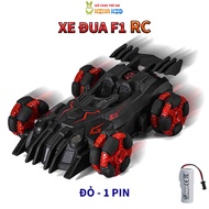 Xe Đua F1 Điều Khiển Từ Xa Tốc Độ Cao RC Sóng 2.4Ghz Xoay 360 Độ Sáng Đèn Phát Nhạc Phun Sương Siêu