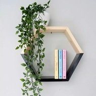 HIASAN DINDING Large Size Hexagon Wall Shelf (Wall Shelf/Wall Decoration/Multipurpose Shelf)