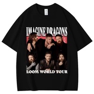 Imagine Dragons Loom World Tour T-Shirt Fashion Rock Short Sleeve For Men And Women Cotton
