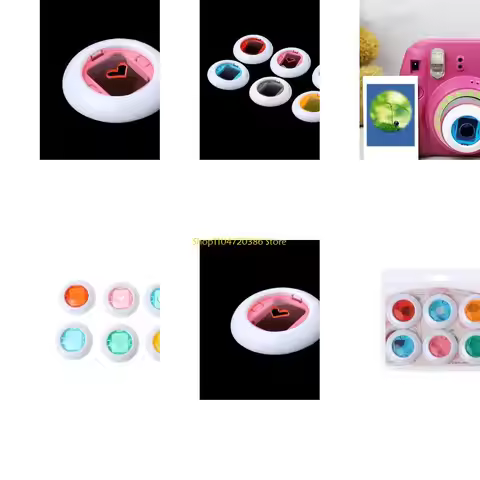 K0EA Instax Mini 8/8+/9/7s/KT 6 Pcs Colorful Filter Lens For Fuji Instant Film Camera