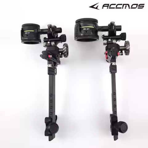 Archery Compound Bow Sight Single Pin Aluminum Alloy Long Rod Adjustable Sight Aiming Archery Shooti