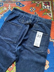 全新 日本製 MHL x CANTON OVERALL 高腰牛仔寬褲 Margaret Howell 寬褲 丹寧褲 牛仔褲 復刻褲 原色褲 w31