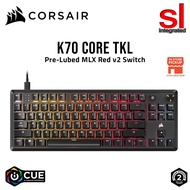 Corsair K70 CORE TKL RGB Wired Tenkeyless Mechanical Gaming Keyboard - Pre-Lubed MLX Red v2 Linear S