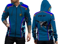 Jaket Hoodie Zipper Pria TNI AU 03 Fullprint