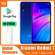 BRAND NEW Xiaomi Redmi 7 Smartphone มาร์ทโฟนที่มีเคสโทรศัพท์,โทรศัพท์มือถือ Googleplay โทรศัพท์มือถือแอนดรอยด์4000MAh ลายนิ้วมือซิมคู่