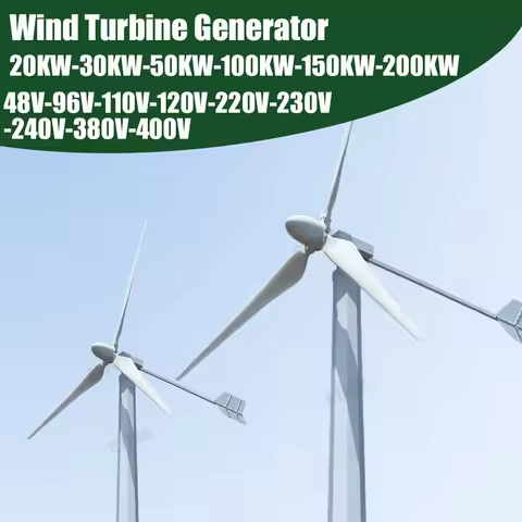 Factory Price High Power Low RPM 20KW 30KW 50KW 100KW 150KW 200KW Horizontal Axis Wind Turbine Gener