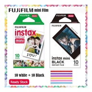 Fujifilm Instax Mini Film สีขาวธรรมดา + ฟิล์มดำสำหรับ FujiFilm Mini EVO 11 7s 8 9 Liplay Mini Link Camera 50s SP-2 Leica Sofort Lomography Lomo Instant Camera