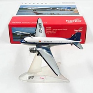 Herpa 1/500 Douglas DC-3 Passenger Aircraft Model Belgium Airlines Simulation Ornaments573399