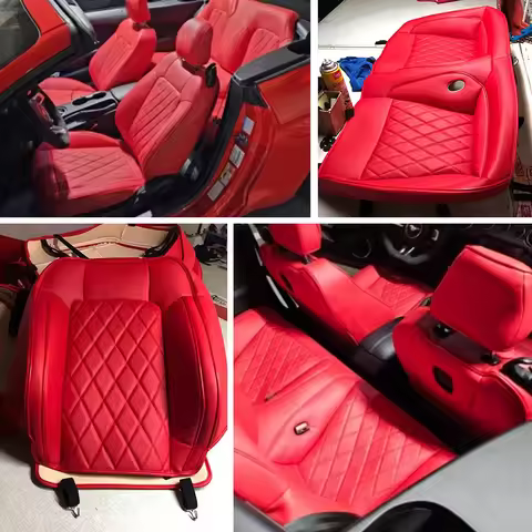 Custom Fit for 2015-2024 Mustang Car Seat Covers Full Set Durable Quality Material for Ford Mustang